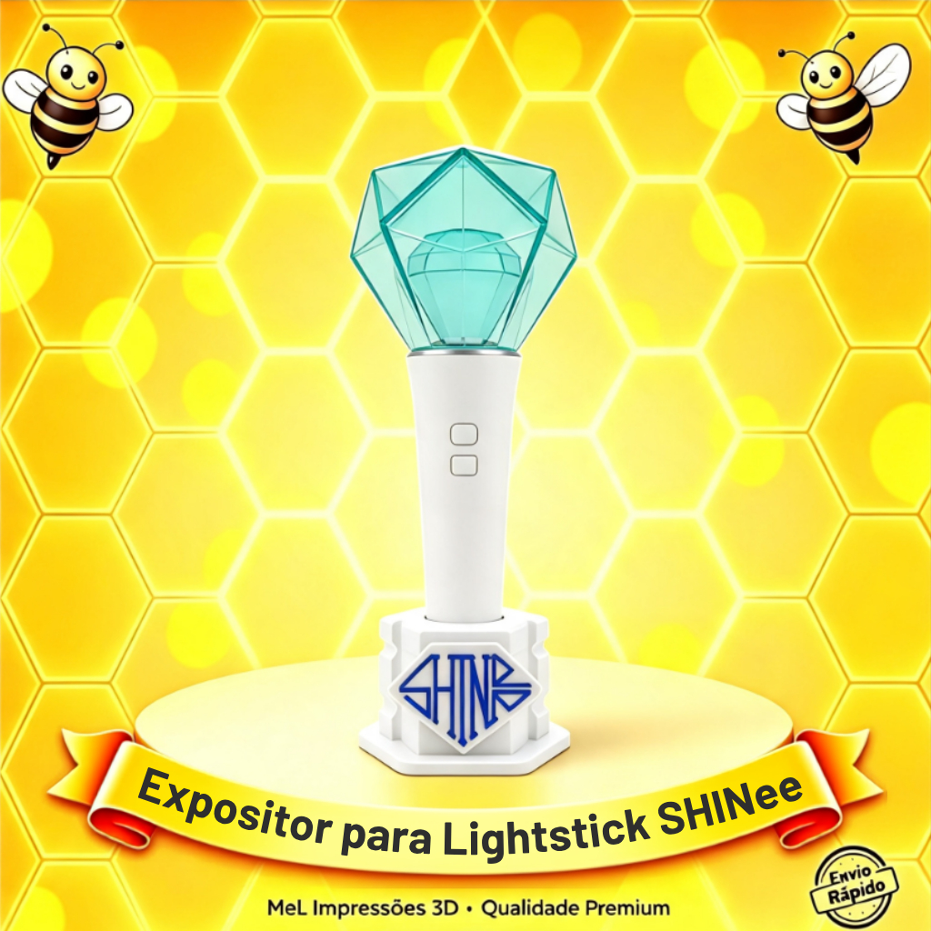 SHINee - Suporte para LightStick | Expositor Personalizado Impresso em 3D para Fãs Shawol