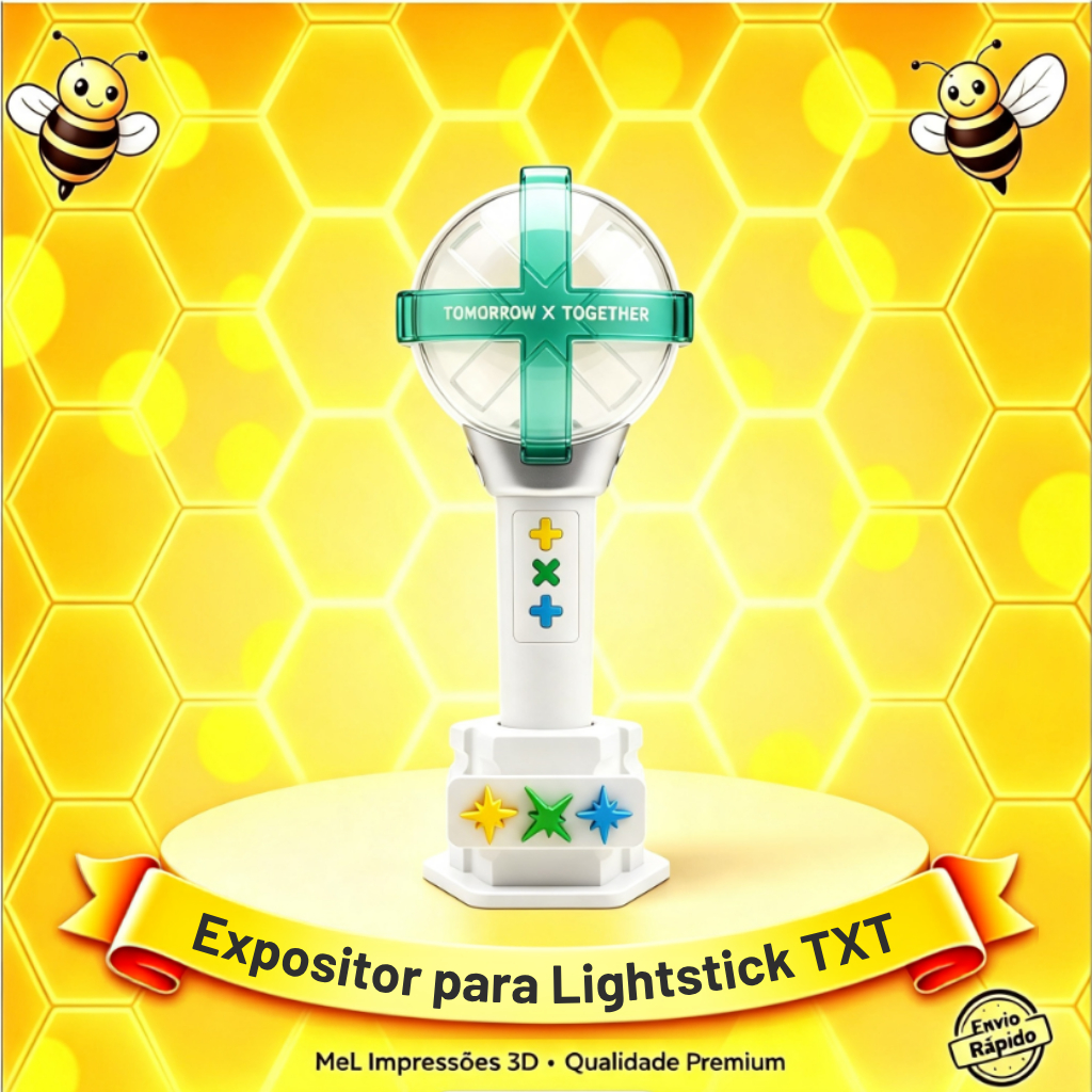 TXT - Suporte para LightStick | Expositor Personalizado Impresso em 3D para Fãs MOA