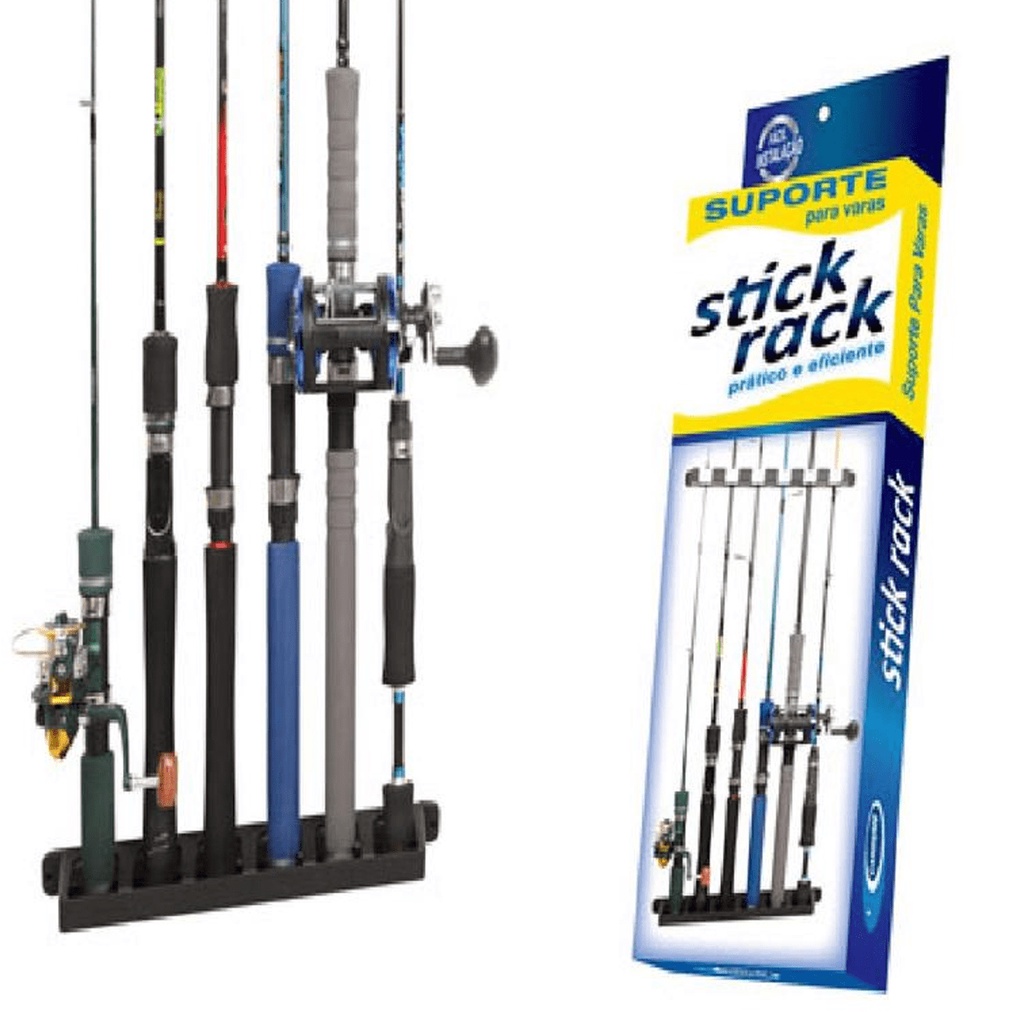 Suporte (expositor) De Parede P/ Varas De Pesca - Stick Rack