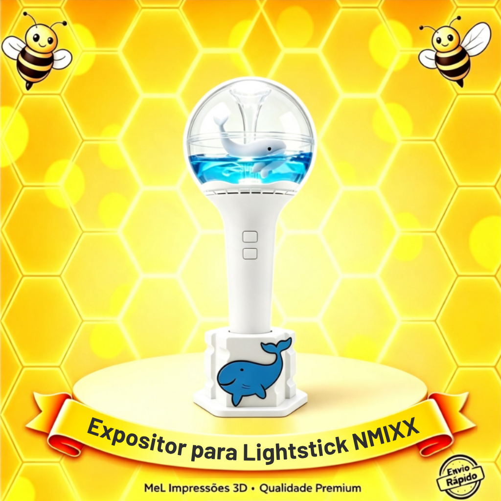 NMIXX - Suporte para LightStick | Expositor Personalizado Impresso em 3D para Fãs NSWER