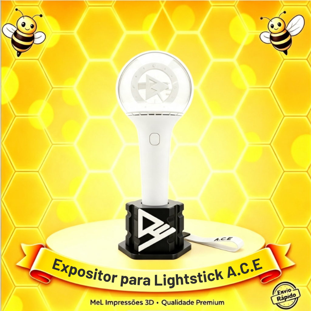 A.C.E - Suporte para LightStick | Expositor Personalizado Impresso em 3D para Fãs CHOICE