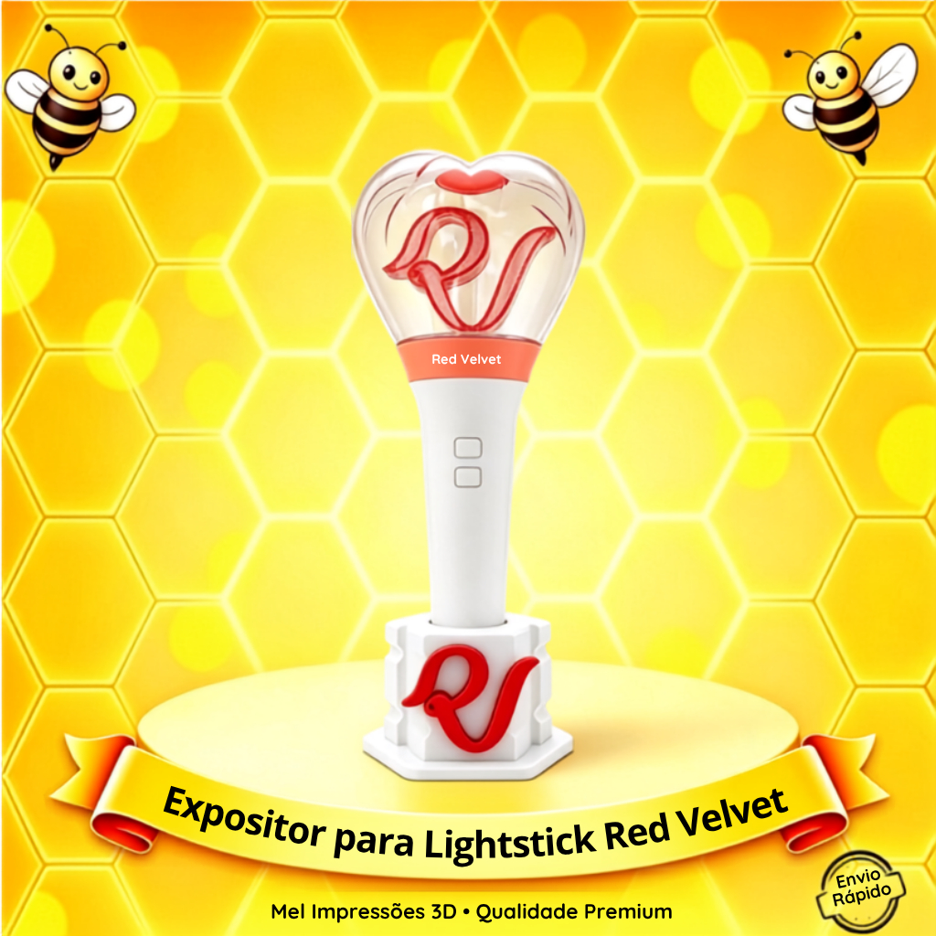 Red Velvet - Suporte para LightStick | Expositor Personalizado Impresso em 3D para Fãs ReVeluv