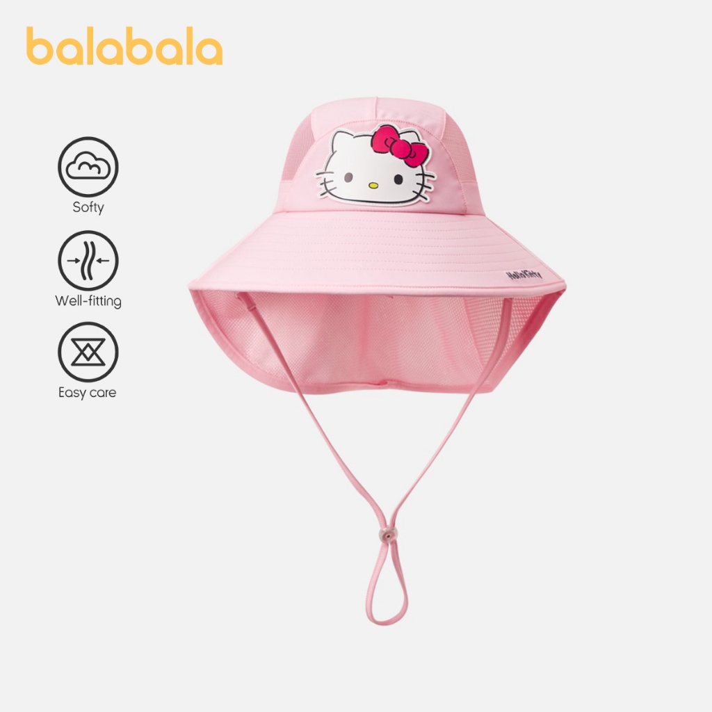 (Sanrio IP) balabala Chapéu Balde Infantil Para Meninas Protetor Solar Confortável E Elegante