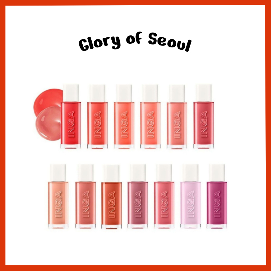 INGA Water Glow Lip Tint 13Colors, 4.5g