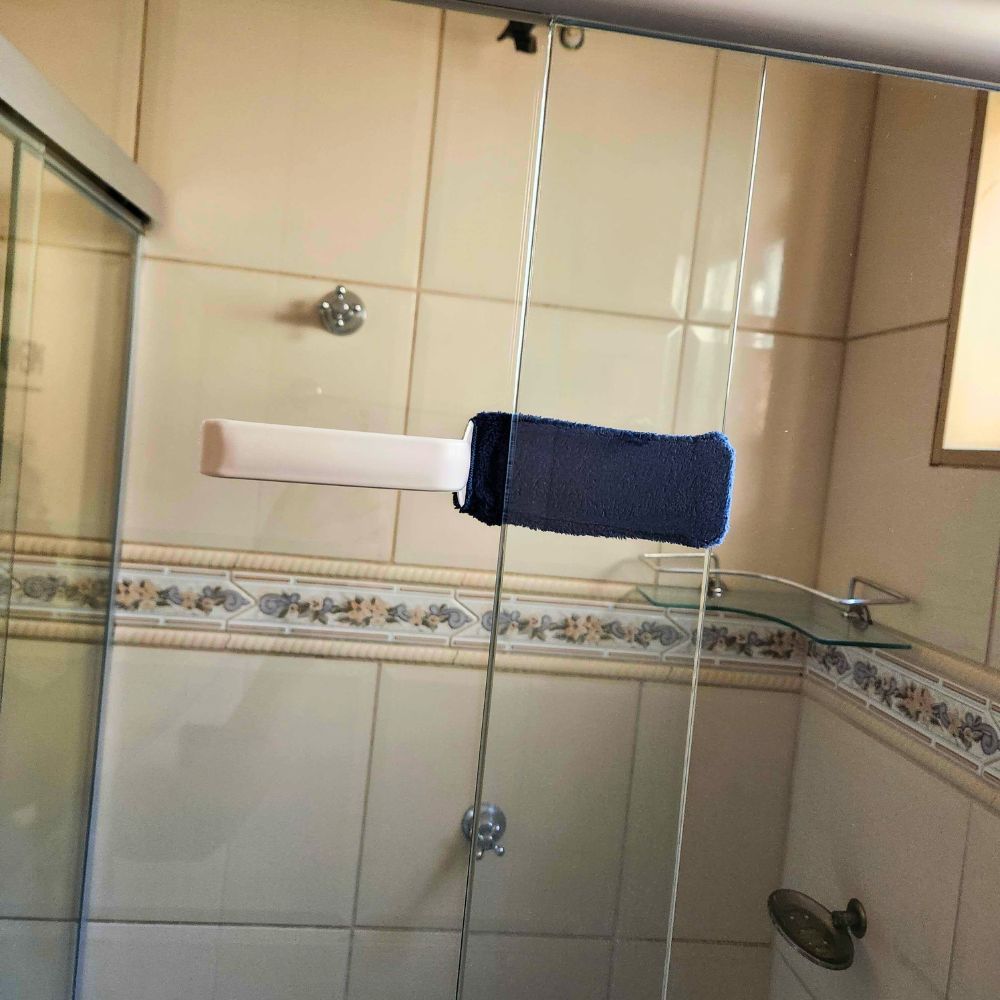Limpa Box Vidro Janela Transpasse Espátula que Alcança Lugares de Difícil Acesso Refil Reutilizável