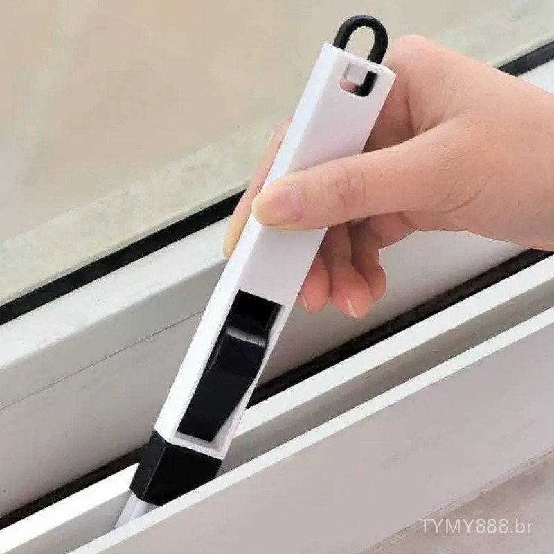Escova de limpeza multifuncional, ideal para limpar fendas de janelas, trilhos, teclados e cantos de difícil acesso. As