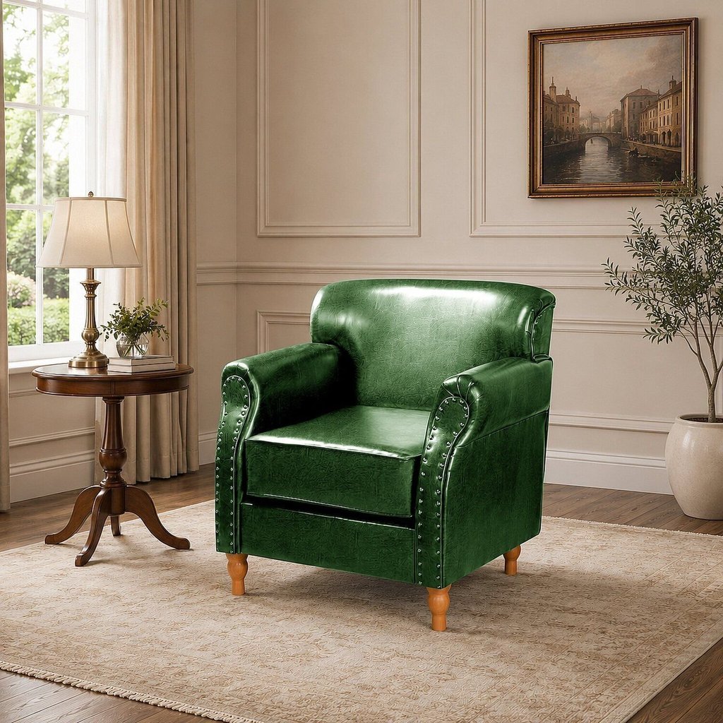 Poltrona Chesterfield Classica Londres Cadeira Luxo Retrô