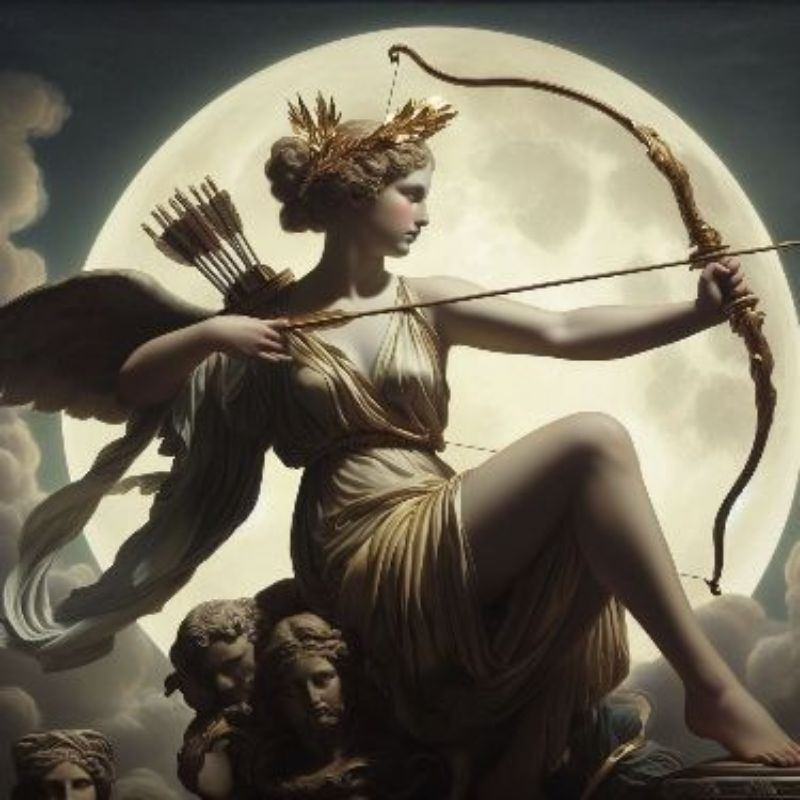 Deusa Artemis ou Diana (Mitologia Grega). Placa Decorativa MDF tamanho A4 28x20 Envio Imediato