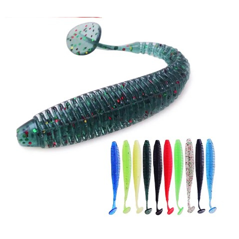 ISCA ARTIFICIAL SOFT SHAD COM CAUDA PADDLE / GRUB SILICONE FLEXÍVEL PARA PESCA TRAÍRA, TUCUNARÉ