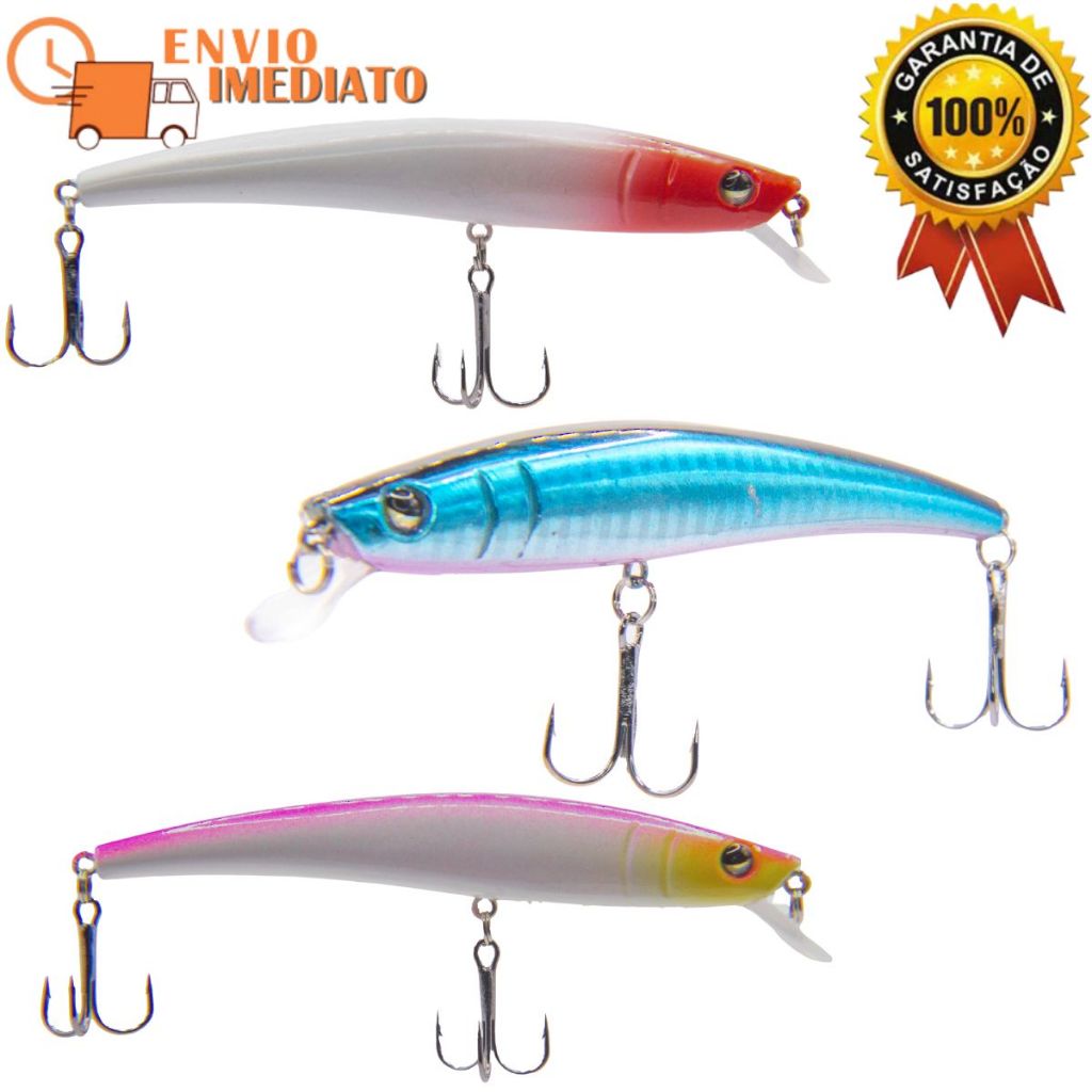 Isca Artificial para pesca de Meia Agua 11,5cm 12g Tucunaré Traíra Black Bass