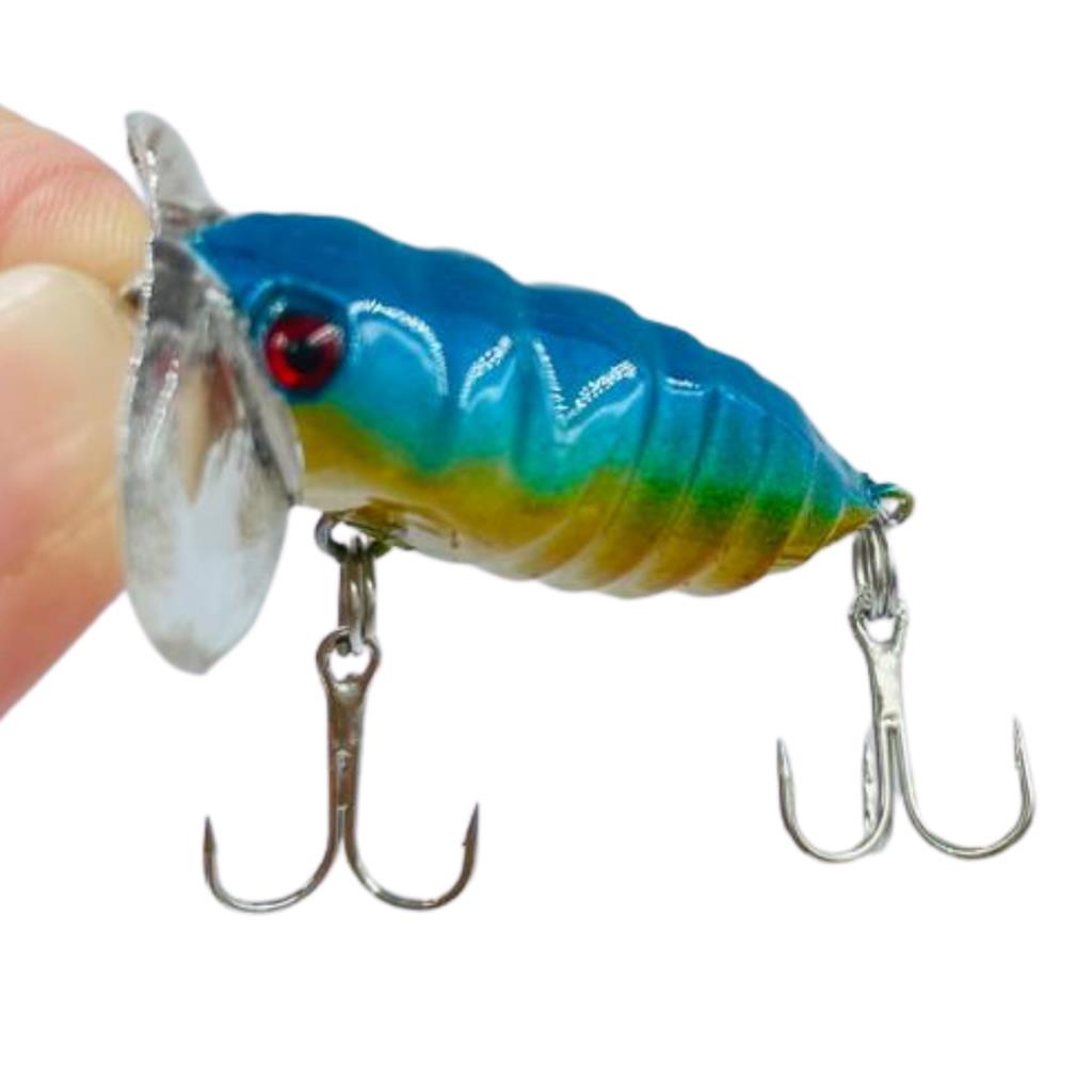 Isca Artificial Mosca Cigarra Varejeira 4cm Topwater Cor08 Tucunas Trairas Tilapias Black Bass