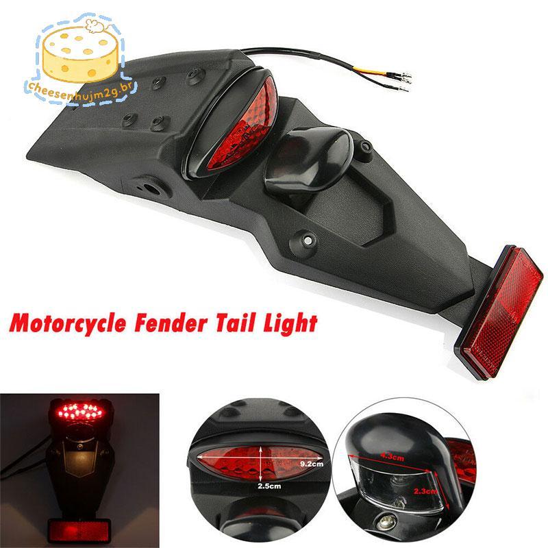 cheesenhujm2g Guarda-Lamas Traseiro Universal Para Motocicleta LED Luz Traseira De Freio BR