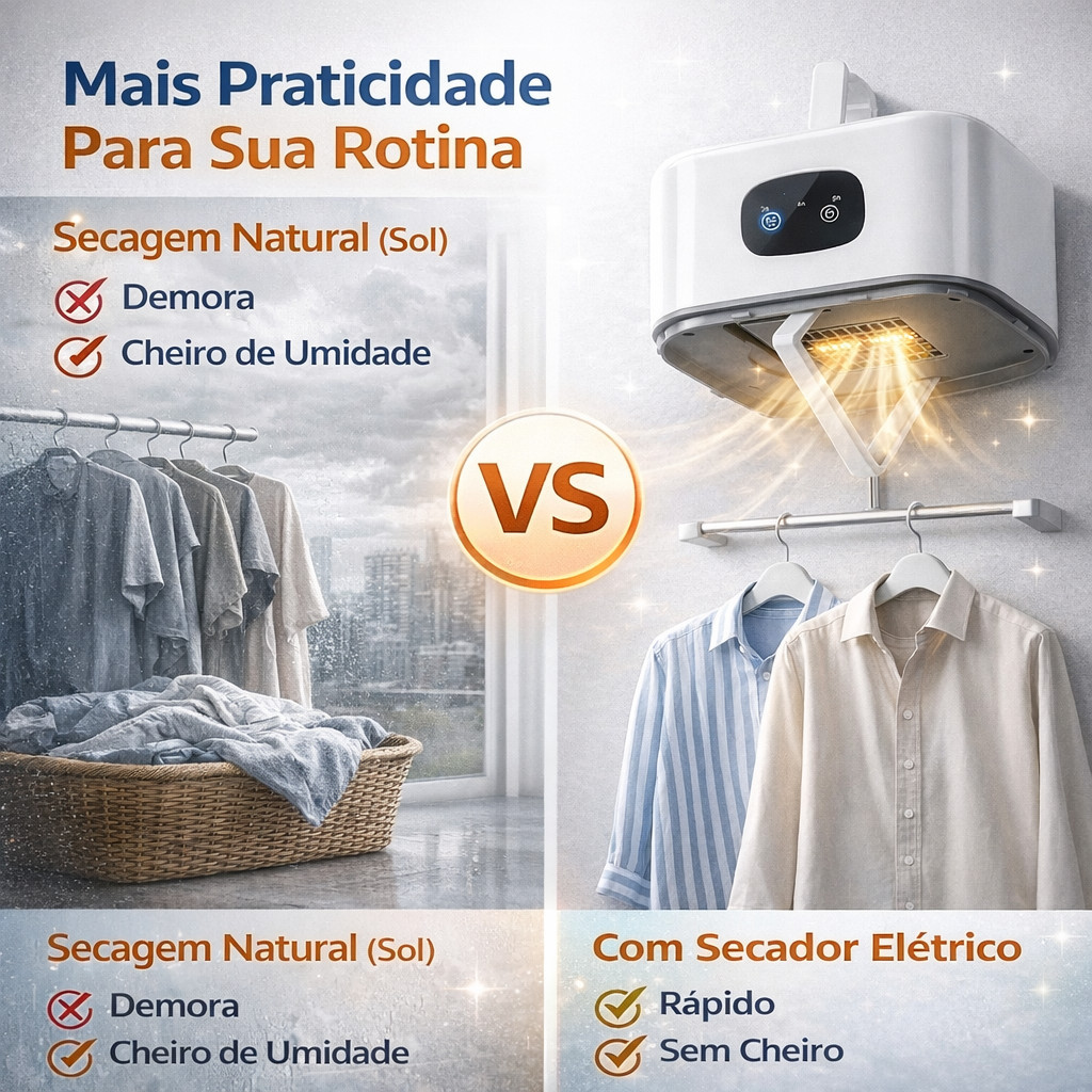 Secadora de Roupas Portátil 600W 220V Compacta para Apartamento e Kitnet ANJGG BRASIL