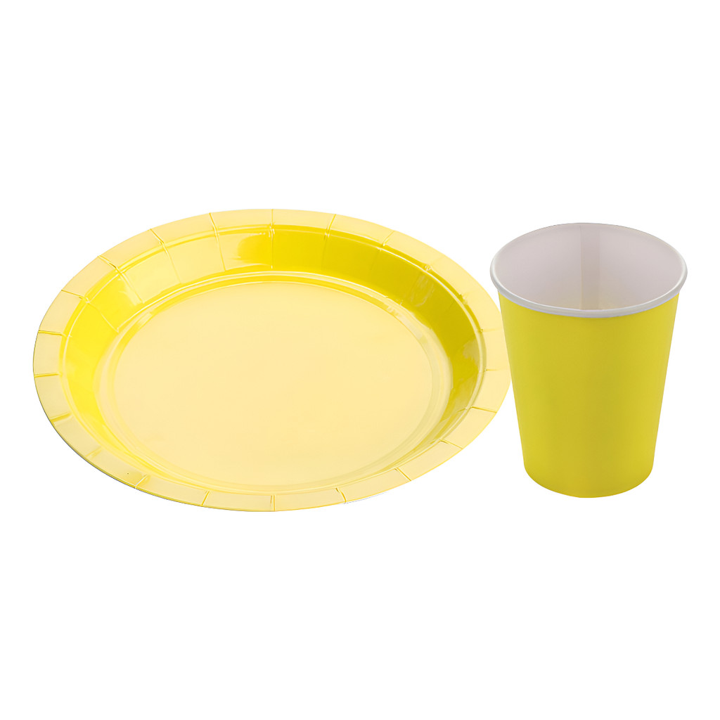 Kit Festa Aniversário Eventos Colorido 20 Pratos E 20 Copos