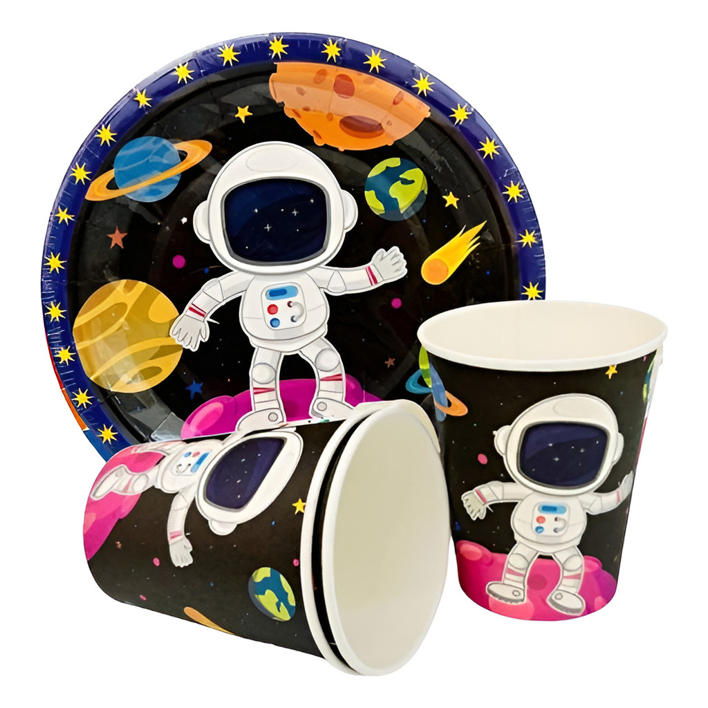 Kit 20 Pratos E 20 Copos De Papel Para Festa Tematica!