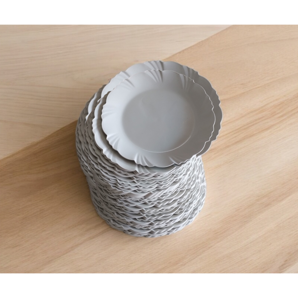 40 Prato de Sobremesa Branco Plástico 17 cm Ideal para Lanches e Festas