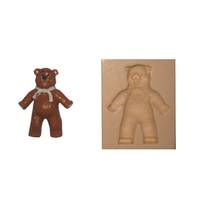 Molde de silicone cod-B 405 Urso Aplique - 5,5x4,3x1,2cm - 110g