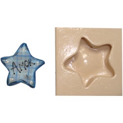 Molde de silicone cod-F 02 Estrela - 3,2cm - 65 g