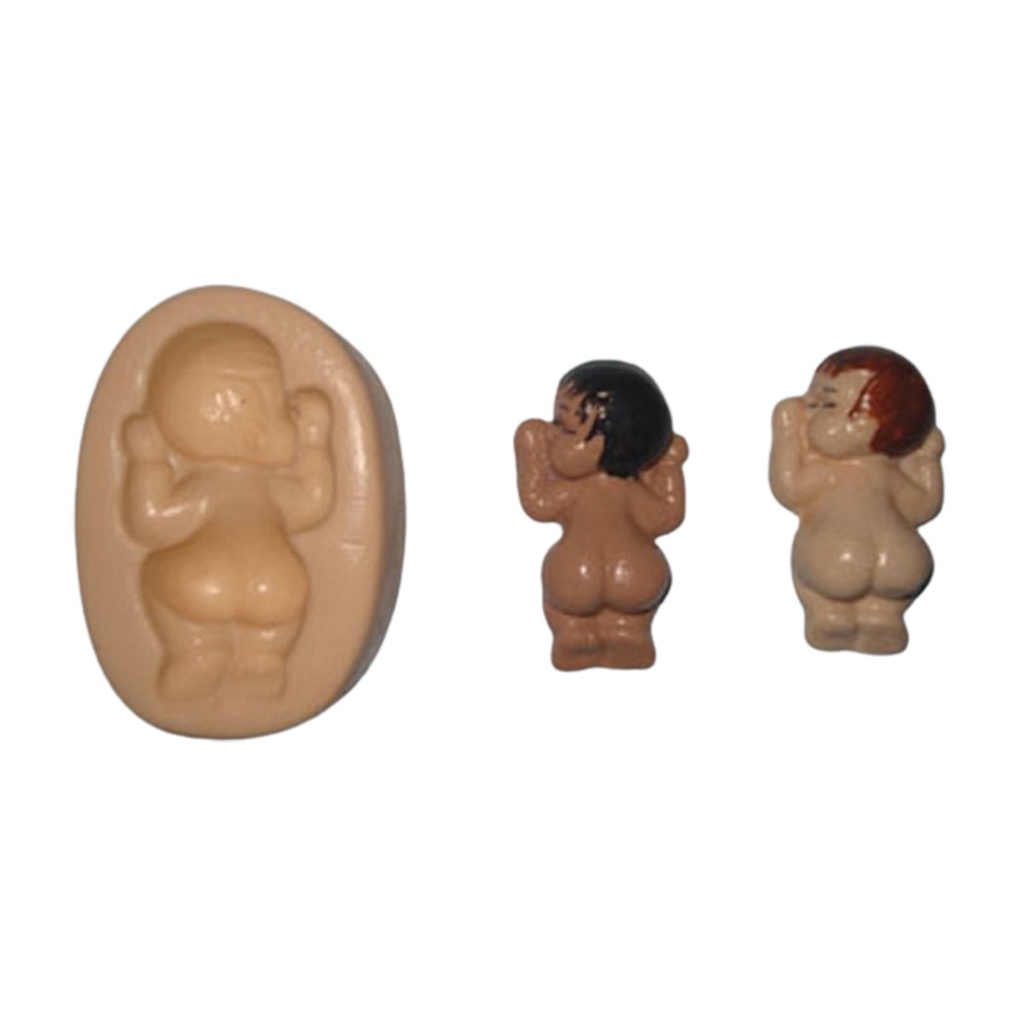 Molde de silicone cod-C 17 Bebê Bumbum Aplique - 4,7x3,2cm - 70g