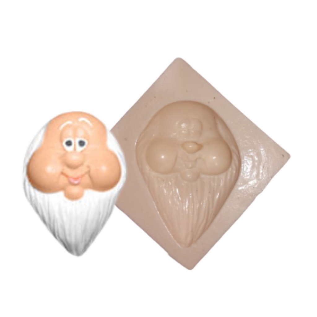 Molde de silicone Natal cod-Y 06  Rosto Noel  4,5x3,2cm - 60g