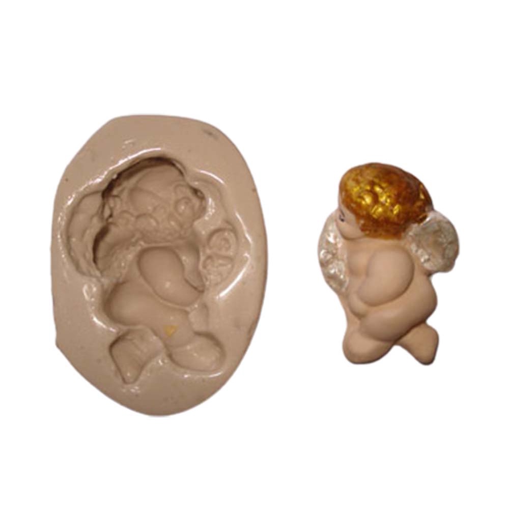 Molde de silicone cod-P 62 Anjo dormindo  - 4,5x3,2cm - 80g