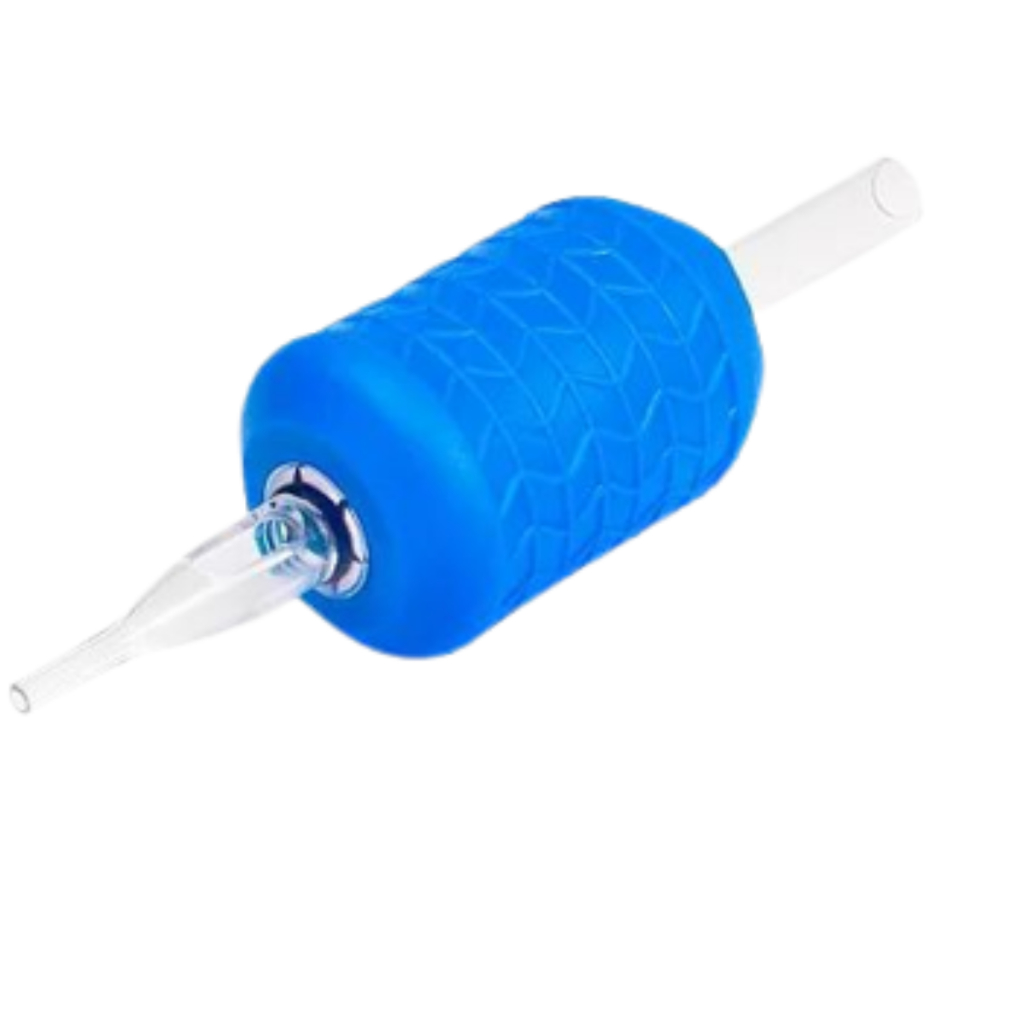 BIQUEIRAS TRANSPARENTE ELETRIC INK 05 UND + Agulhas Aston Machine 05 UND ROSA ou AZUL