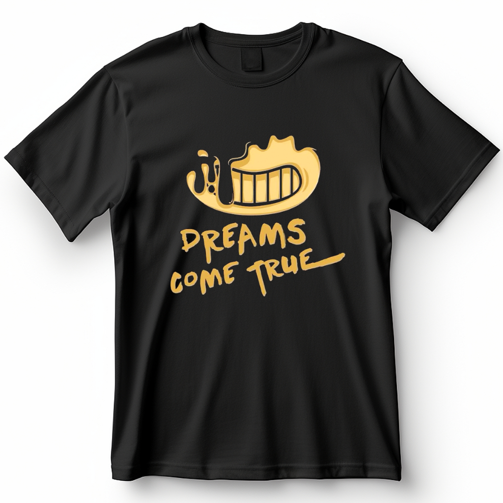 Camiseta Bendy And The Ink Machine Blusa De Jogo Dreams Come True Camisa 100% Algodão Style Geek