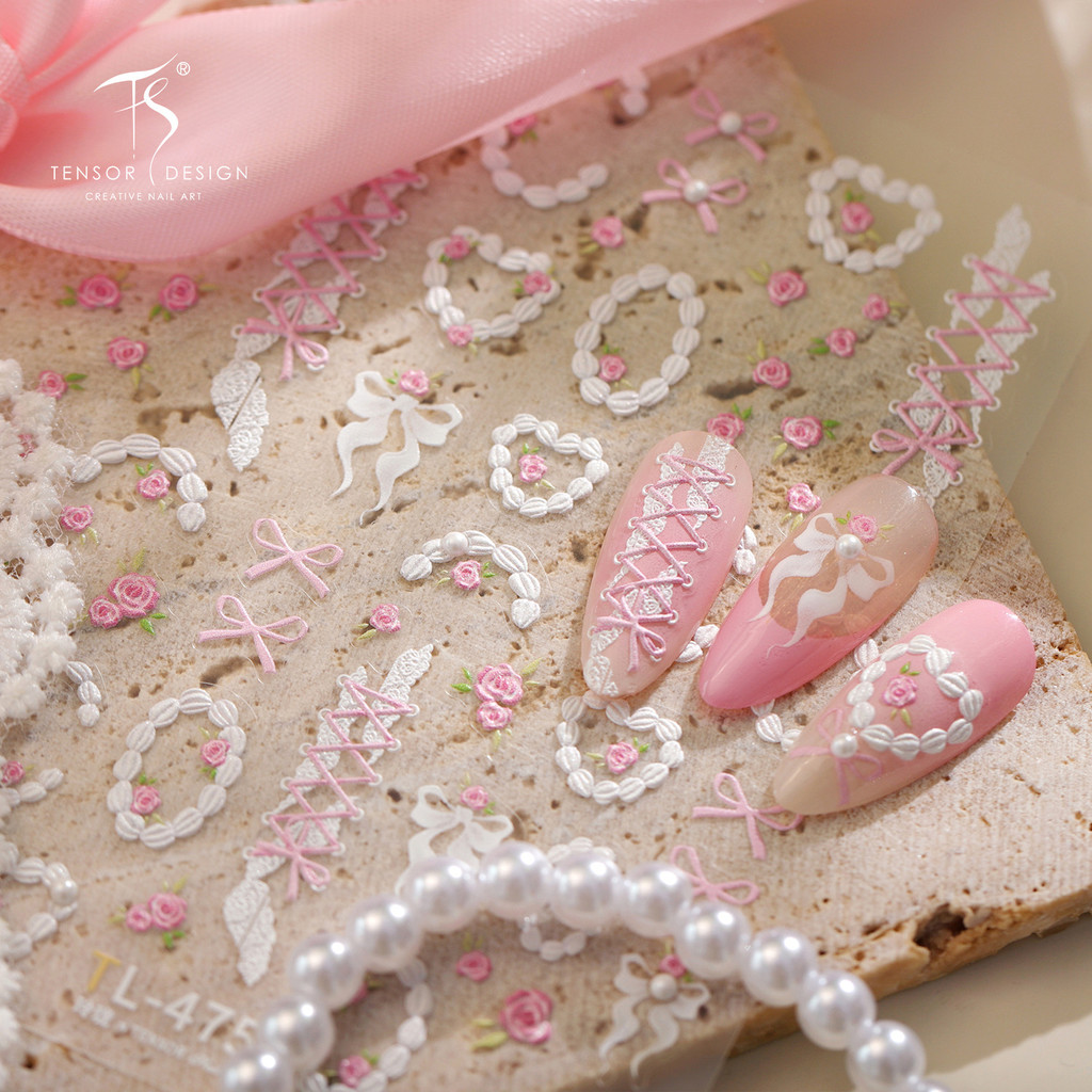 Pequeno fresco rosa cristal tijolo tridimensional Manicure adesivos unhas decorativas computador caso de telefone iPad m