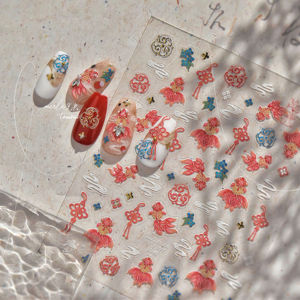 Koi borboleta Glitter etiqueta do prego decoração nacional na moda tomani prego computador caso de telefone iPad câmera