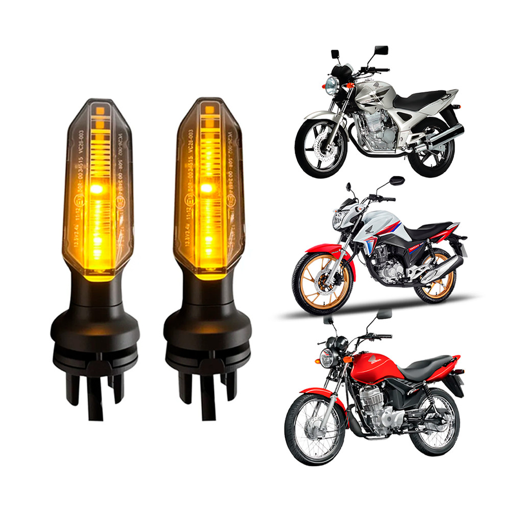 Kit 2 Piscas Seta Led Para Twister Cg Titan Xre Cb250 160