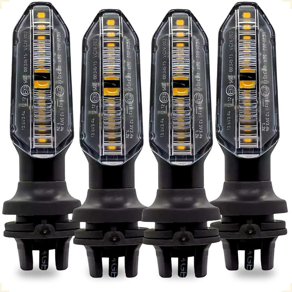 Pisca Led Cb250f Twister 2019 Moto CG 125/150/160 Titan Fan Par/Kit 4 Seta Super Brilhante Universal