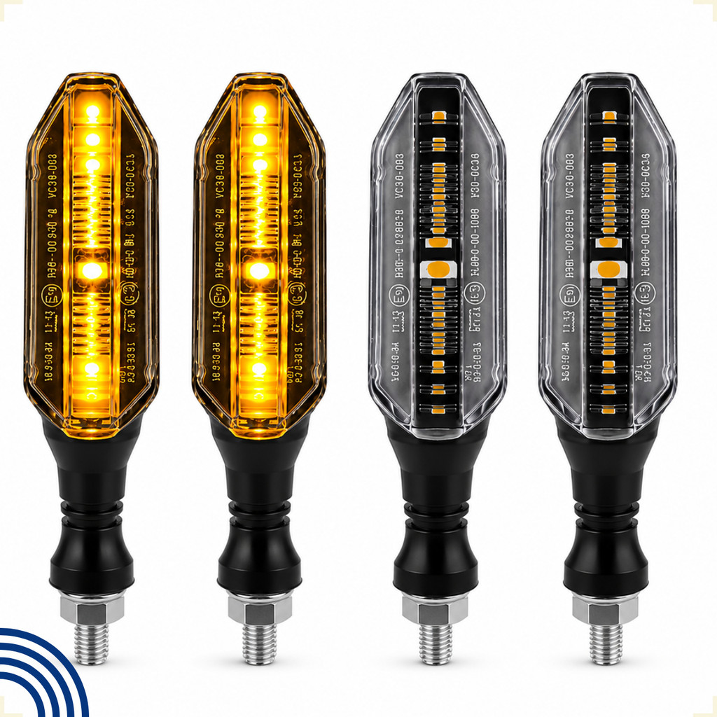 Kit 2 ou 4 Pisca Seta Led Modelo 250 Twister Cb Xre 300 Titan Fan Nxr Bros Cbx 125 150 160 Falcon