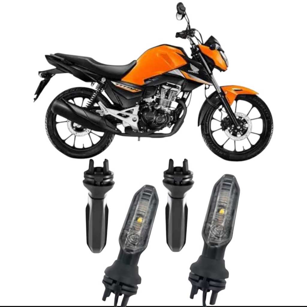 Kit 4 Pisca Seta De Led Cb250 Twister Cg Titan Fan Start 160