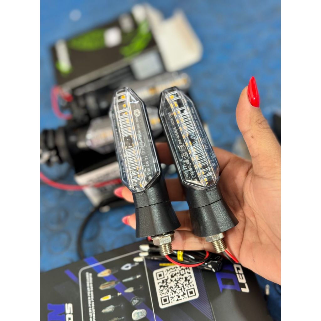 2 Pisca Seta Led Pra Twister Xre 300 Titan Fan Bros 150 Esquerdo/direito Preto (PISCA)