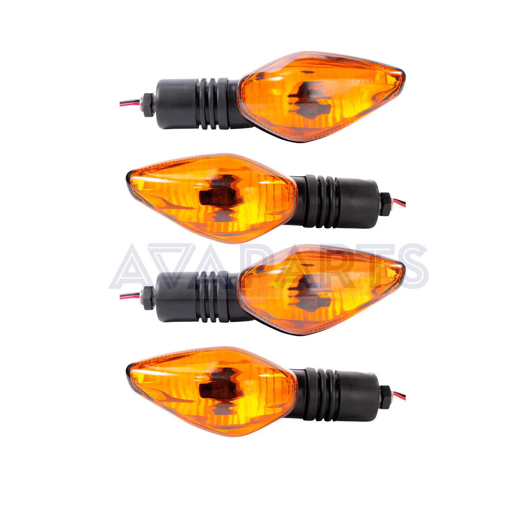 Kit 4 Pisca Alerta Seta Engate Universal NXR 150 Bros 2013/2014 CG Titan 125 de 2000 a 2013 Laranja