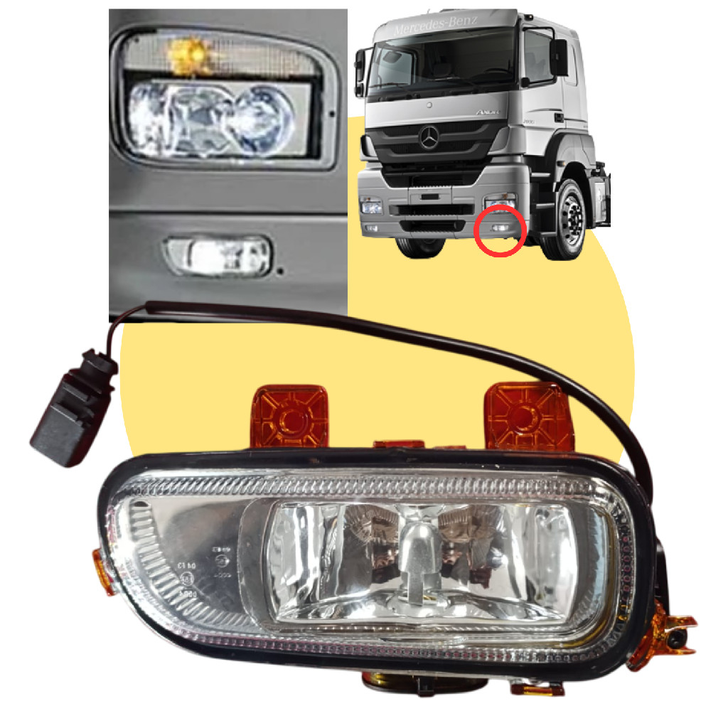 Farol De Milha Lado Direito Caminhão Mercedes-bens Axor 2036