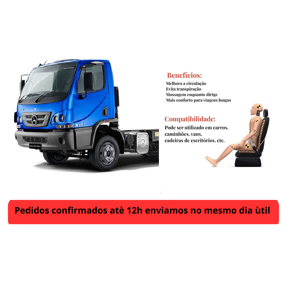 capa para banco bolinha massageadora caminhao mercedes benz accelo axor atego actros