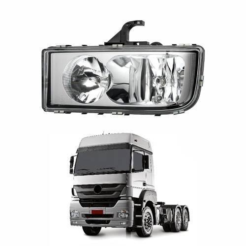 PAR FAROL PRINCIPAL ORIGINAL  PARA CAMINHÃO MERCEDES AXOR APÓS 2004 CRISTAL - LADO DIREITO HELLA