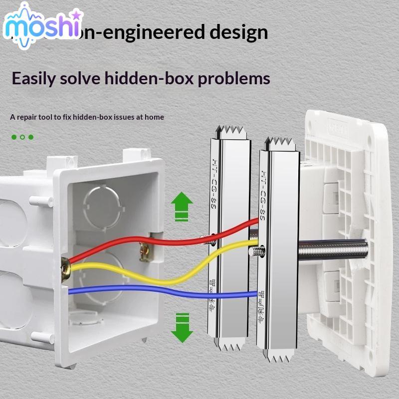 MOSHI 86-Tipo Switch Soet Dark Box Fixer 4PCS Conjunto De Reparo De Fácil Operação Para Projetos De Renovação Doméstica