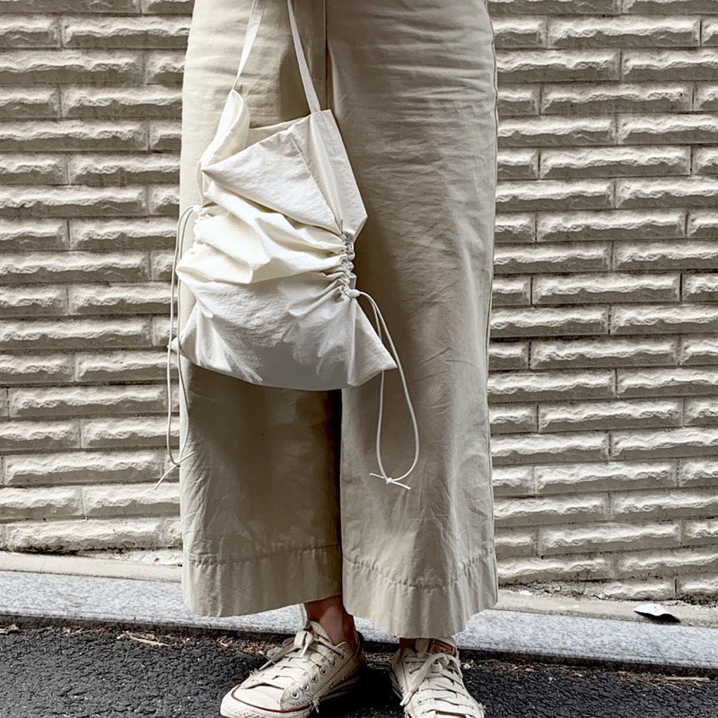 Estoque pronto autêntico makeilgi coreano feito à mão em Nylon ecológico saco de pano com cordão Adju