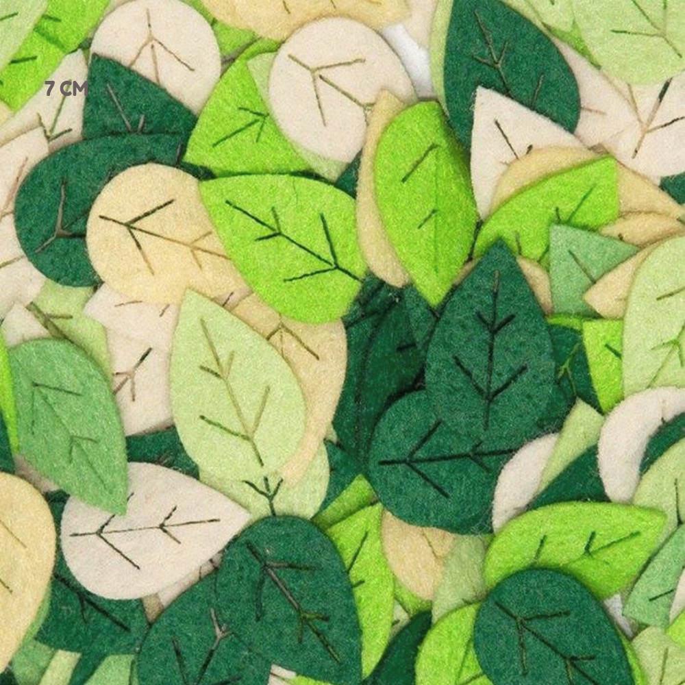 Aplique a Laser de Feltro Folhas Vazadas para Artesanato da Santa Fé em Varios Tamanhos e Cores para Aplicação em Roupas, Scrapbooking e Muito Mais