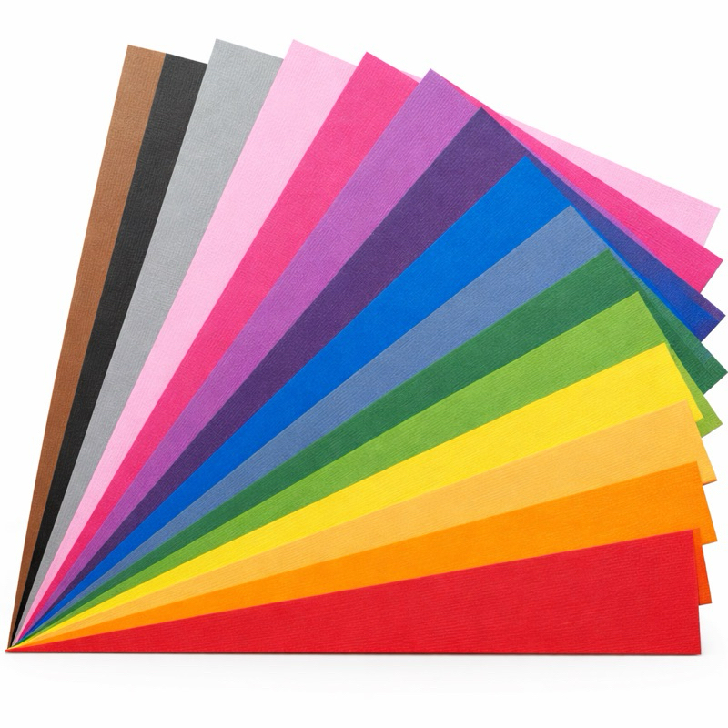 Papel Colorido Texturizado 28x22cm Kit Folhas Coloridas Para Artesanato Scrapbook