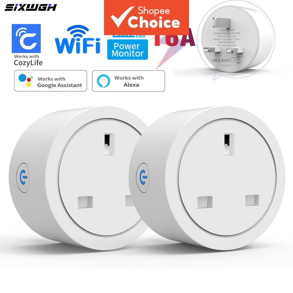 One Piece 16A WiFi Smart Socket UK Plug , Temporizador De Monitoramento De Energia Com Alexa E Google Home Compatibilida