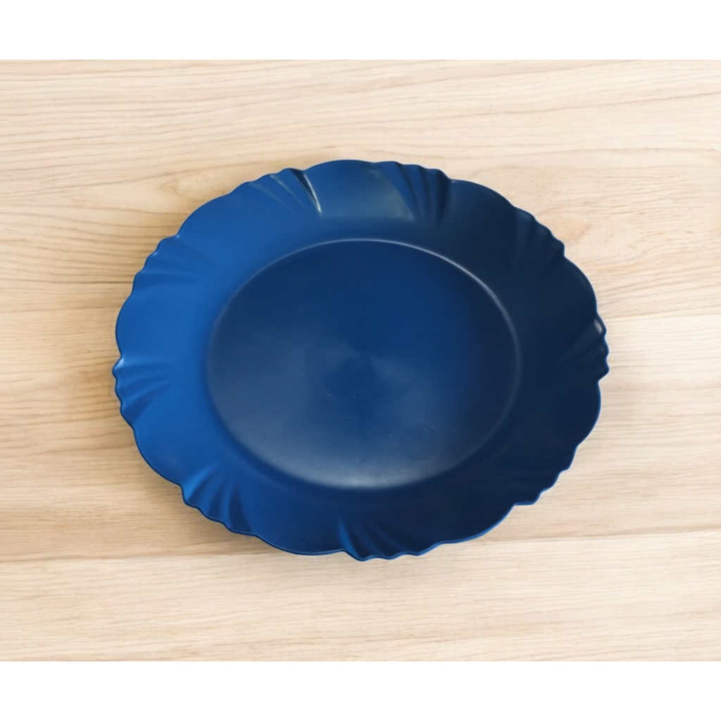 10 Prato de Sobremesa Azul Plástico 17 cm Ideal para Lanches e Festas