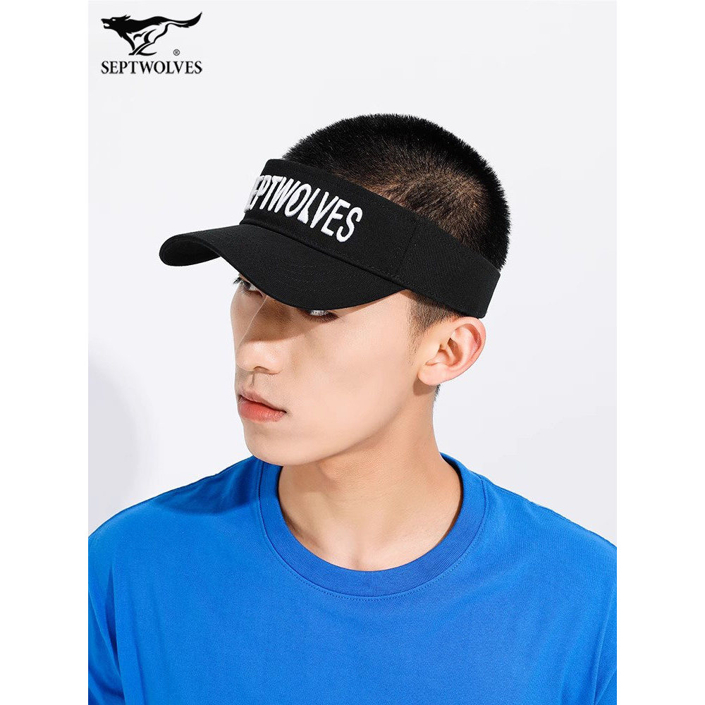 Sete lobo chapéu masculino vazio chapéu superior feminino 2024 novo estilo pára-sol correndo esportes protetor solar ver