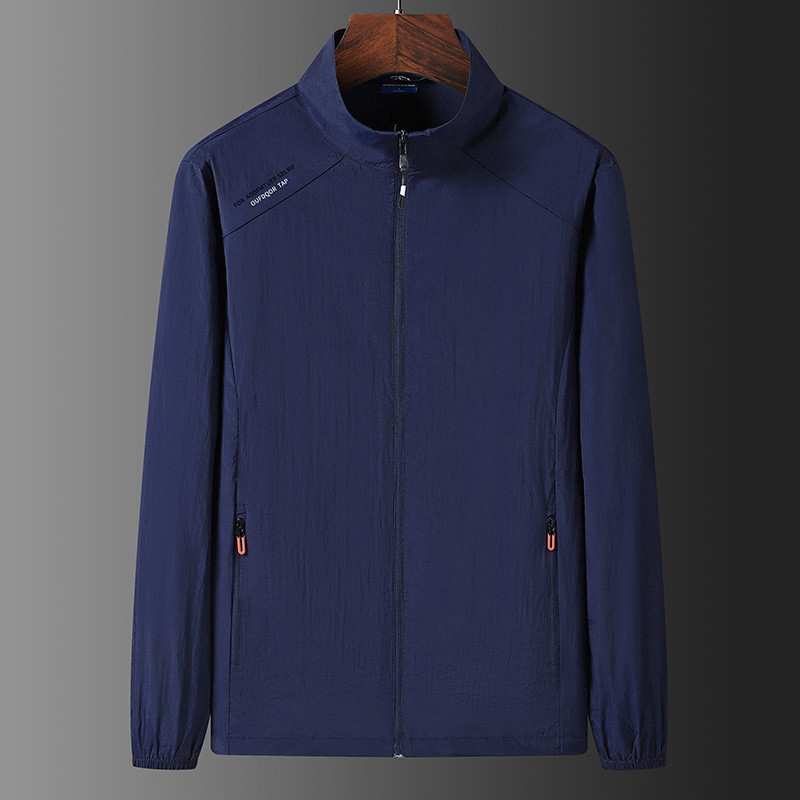Shopping retirada armário de seda gelo protetor solar roupas masculinas Street Wear solto secagem rápida fino blusão ver