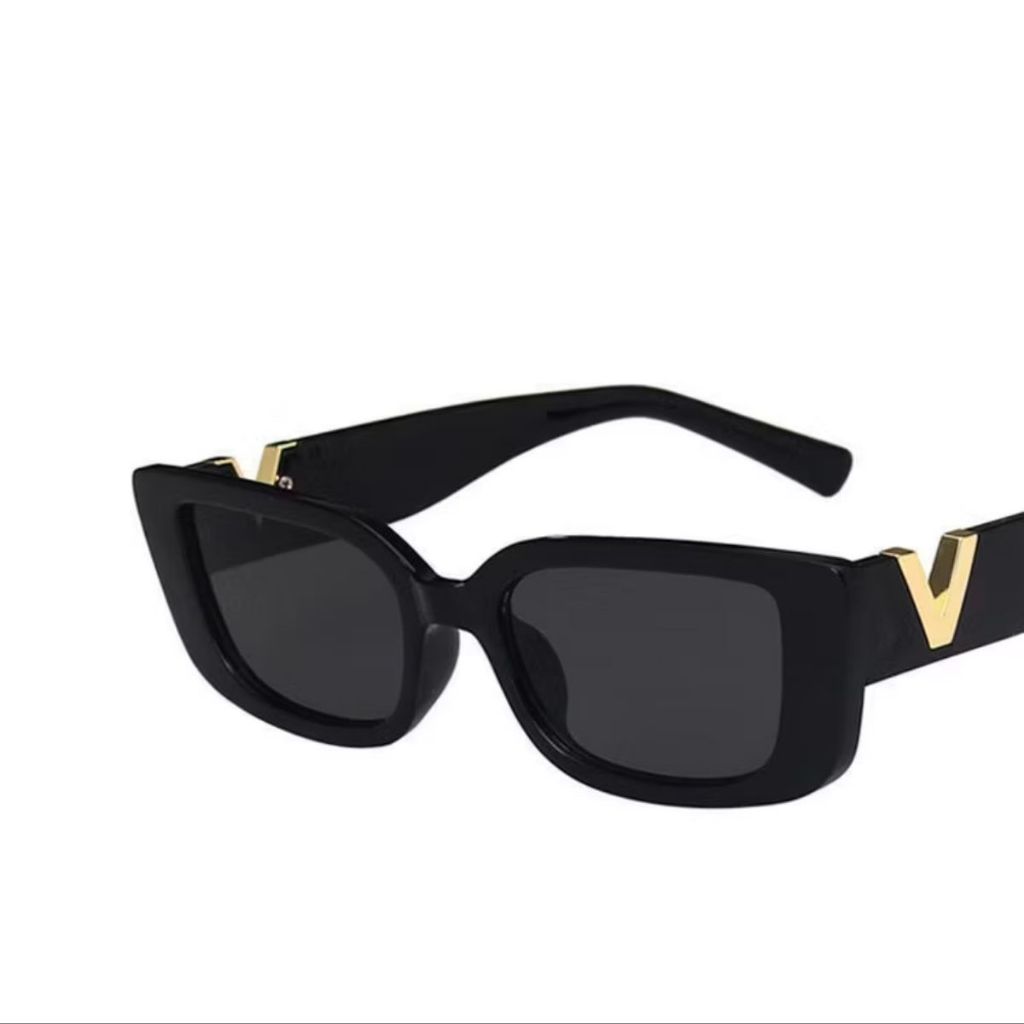 oculos retro vintage luxo para as mulheres v moldura pequena quadrada óculos de sol feminino homens moda