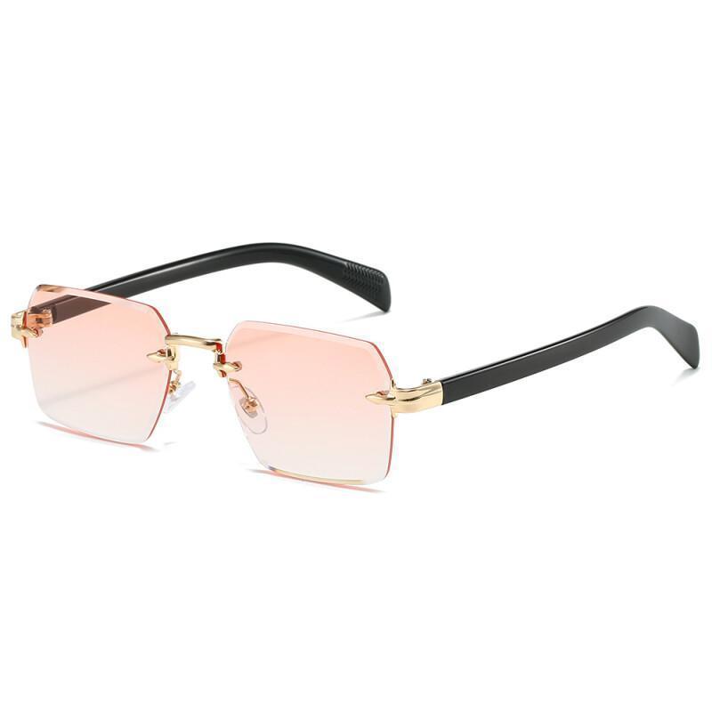 Moda Sem Aro Óculos De Sol Das Mulheres Dos Homens Popular Moldura Masculino Feminino Clássico Pequeno Quadrado Verão Vi