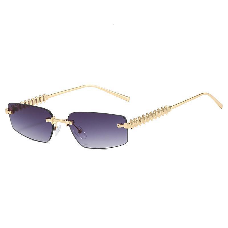 Óculos De Sol Quadrados Sem Moldura De Metal Da Moda Mulheres Homens Viagens Dirigindo Tons Femininos UV400