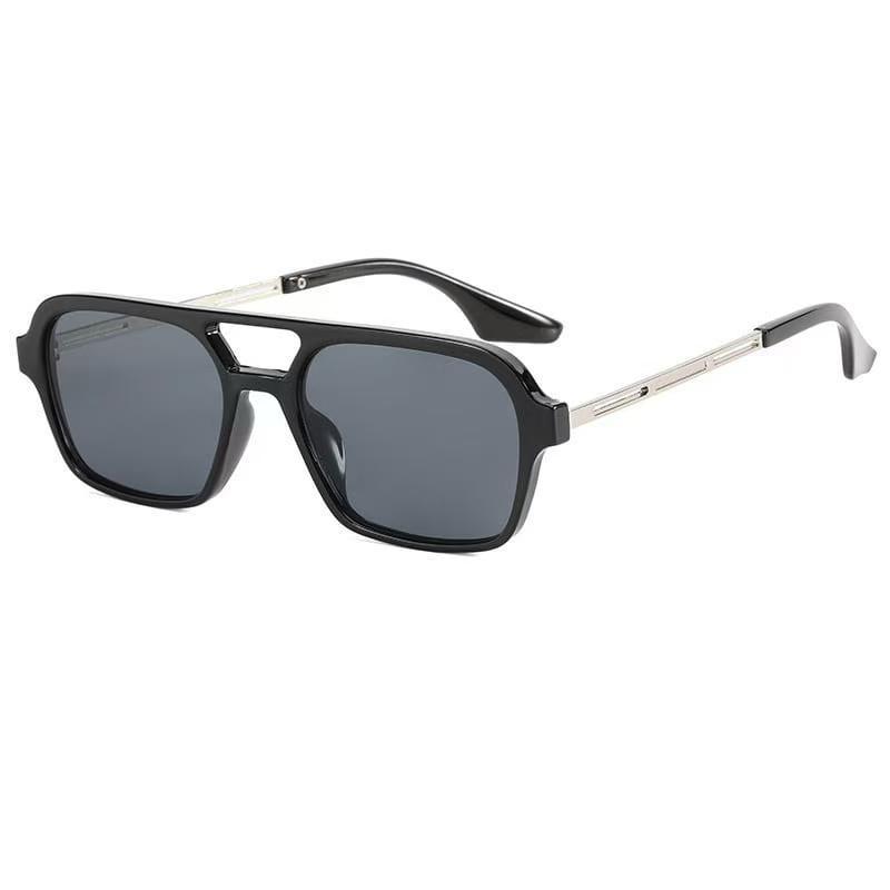 Moldura Quadrada Pequena Óculos De Sol De Feixe Duplo Homens E Mulheres Retro Clássicos